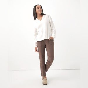 Pact Boulevard Brushed Twill Straight Leg Pant size small